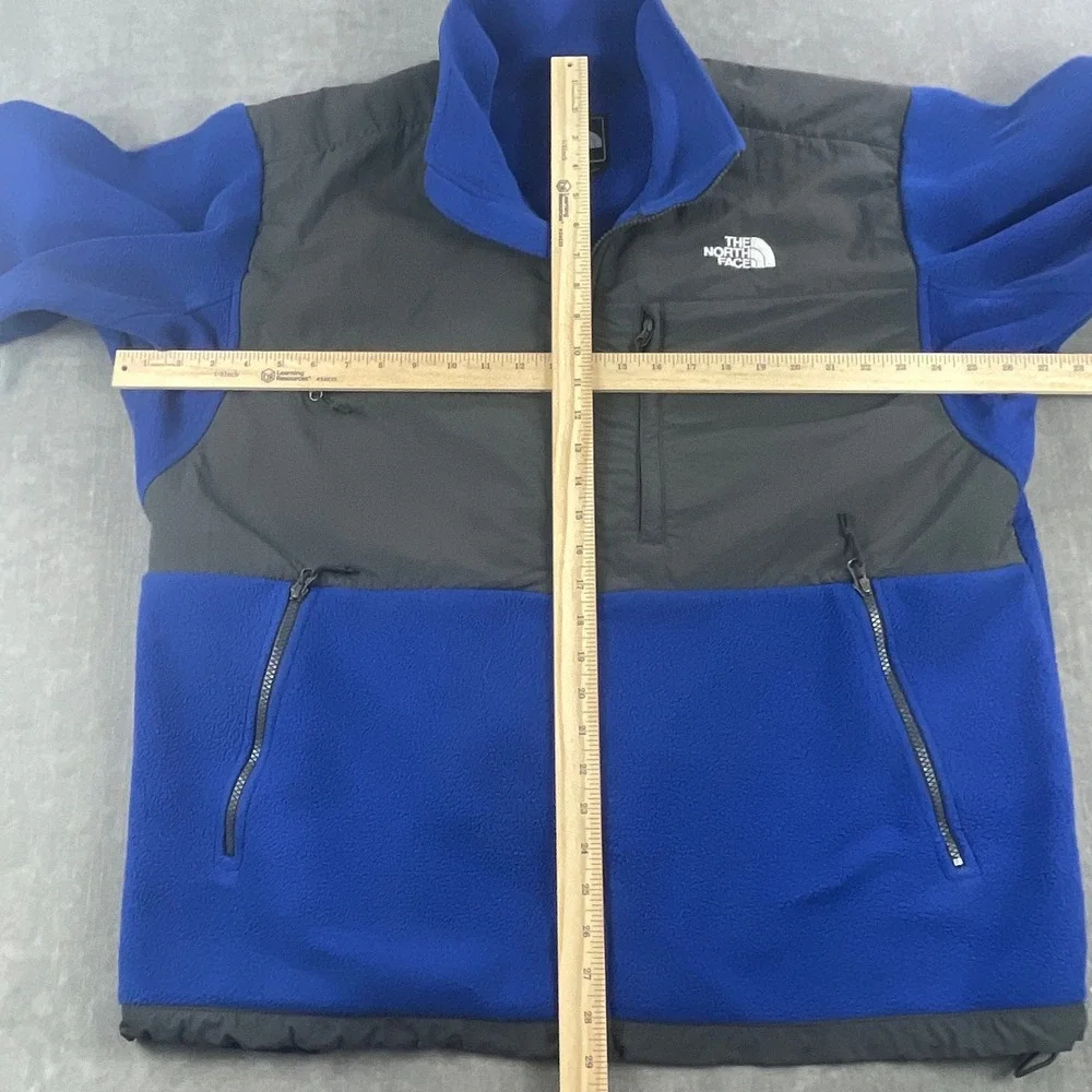 The North Face Mens XL Blue Denali Fleece Jacket Full Zip Overlay